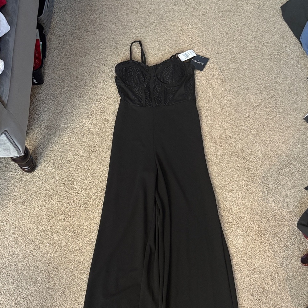 Black Strapless Jumpsuit